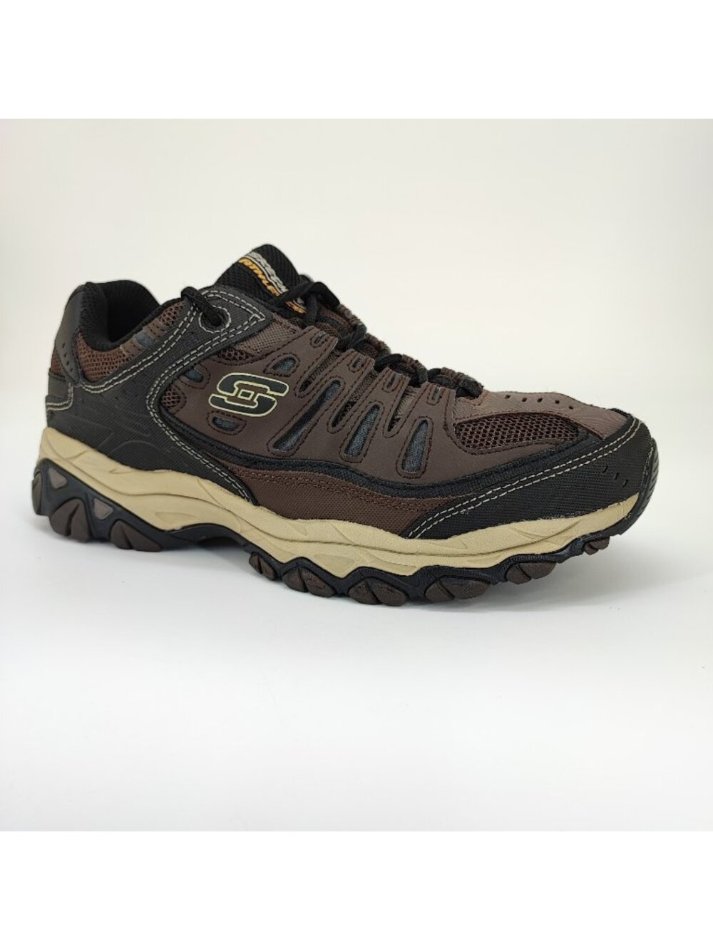 Skechers After Burn M. Fit Men's Size 10 US Sneakers Leather Brown 50125 BRTP